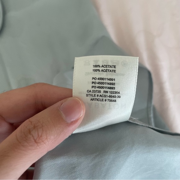 NWT Aritzia Babaton beck slip satin dress in Pearl grey L - Picture 8 of 8